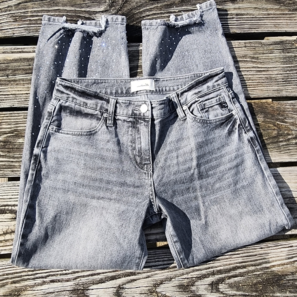 Kancan By Buckle Chai Mid Rise Cropped Jeans Sz 27